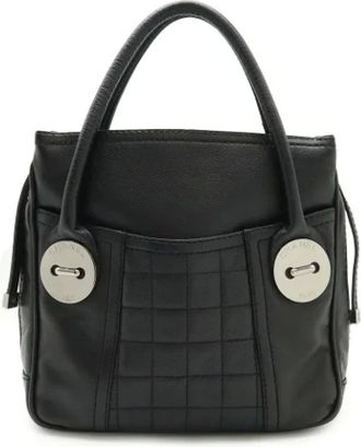 Chanel Pre-owned Handbags, female, Black, Size: ONE SIZE Pre-owned Leather chanel-bags