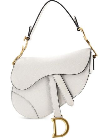 Dior Saddle Handbag Leather Mini shoulder bag - Bianco