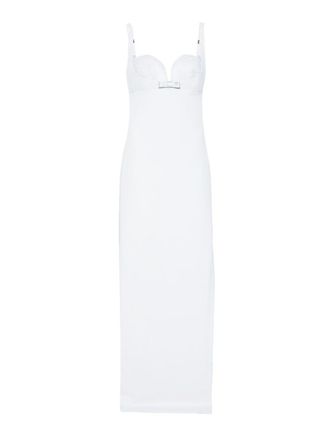 Pronovias Light sky blue long dress with rhinestones