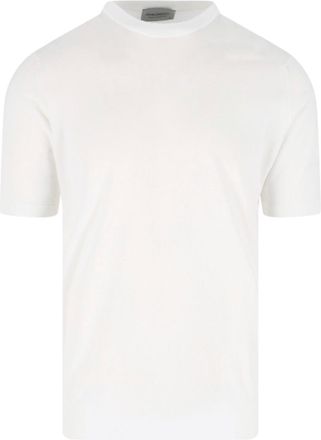 John Smedley White Kempton Sea Island Cotton T-shirt