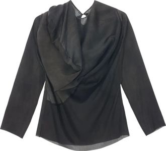 Uma Wang draped asymmetric blouse - Grey