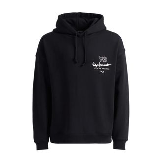 Yohji Yamamoto Hoodies & sweatvesten, Heren, Zwart, S, M Merch Hoodie
