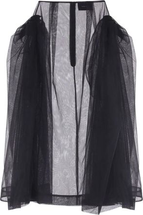 Simone Rocha Gonna in tulle con ruches - Nero