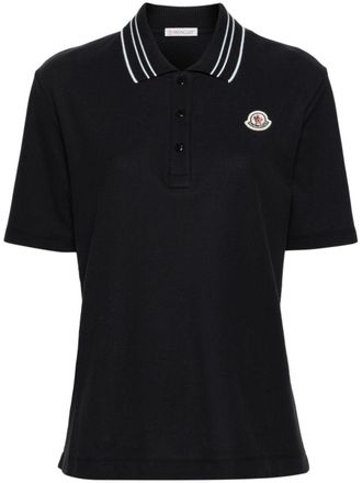 Moncler Polo con applicazione - Nero