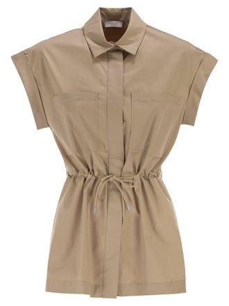 PESERICO Blusa Peserico De Algod&oacute;n El&aacute;stico Con Cord&oacute;n En La Cintura