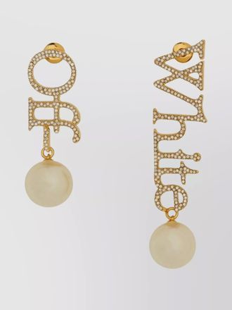 Off-white logo earrings
