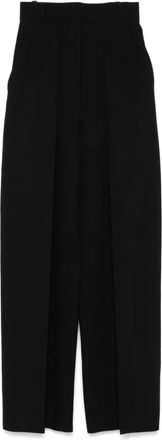 Khaite Maris Hoge Taille Broek - Dames - Straight fit broeken - Zwart - S - Broeken