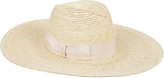 Borsalino Hats, female, Beige, Size: M Beige Straw Hat with Cream Band