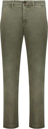 Moorer Slim-fit broek - Heren - Chinos - Groen - M - Katoen - Broeken