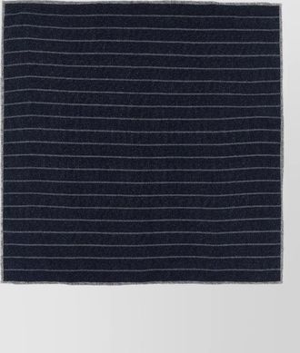 Brunello Cucinelli wool pinstripe scarf