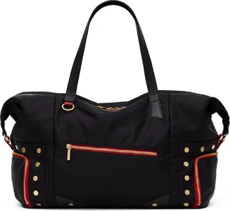 Hammitt Hammitt Ivy Weekender Black Nylon Gold Red Zip