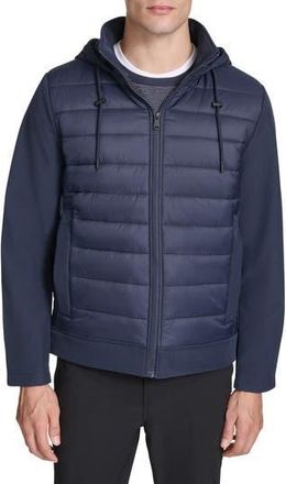 Kenneth Cole Quilted Zip-Up Jacket in Navy at Nordstrom Rack, Size Xx-Large