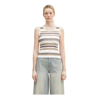 Andersson Bell Camiseta sin mangas con trenza y rayas - Tops - Mujer - Multicolor - M