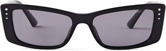 Jimmy Choo Eyewear Lexy rectangle-frame sunglasses - women - Acetate - One Size - Black