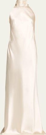 Ralph Lauren Collection Chilton Stretch Satin Evening Dress