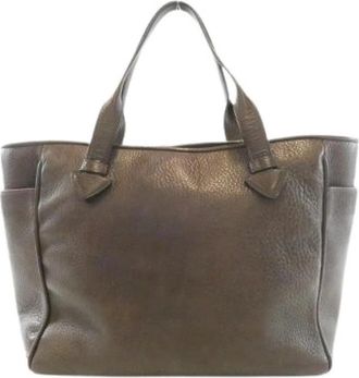 Loewe Pre-owned Heritage Small Calf Shoulder Bag - Dames - Vintage Shopper - Bruin - ONE Size - Leer - Vintage