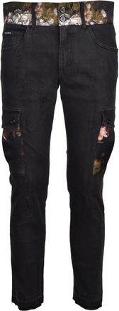 Dolce & Gabbana Heren, Jeans, Zwart, Maat: M Katoen