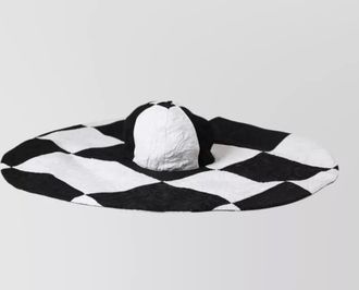 Dolce & Gabbana checked wide brim sun hat