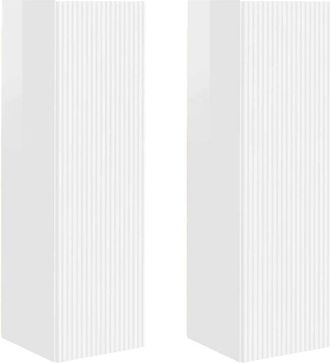 vidaXL Mueble De Tv Montado En La Pared 2 Pcs Brillante Vidaxl