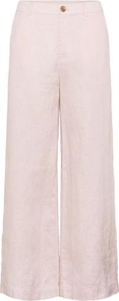 Part Two Linnen Broek met Wijde Pijpen - Dames - Wijde Broeken - Roze - 2XL - Linnen - Broeken