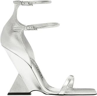 The Attico Grace Sandal - Dames - Sandalen met hakken - Grijs - 36 EU - Leer - Schoenen