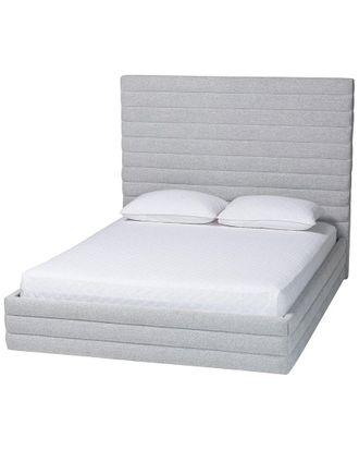 Baxton Studio Cadmus Modern Channel-Tufted Platform Bed