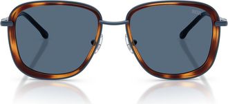 Diesel DL1017 52mm Square Sunglasses in Matte Blue /Dark Blue at Nordstrom