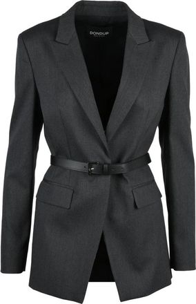 Dondup Giacca Lunga - Dames - Blazers - Zwart - L - Katoen - Jassen