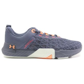 Under Armour TriBase Reign 5 Synthetic Textile Mens Low Top Trainers - Grey Orange - Size:UK 9.5