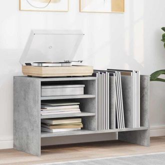 vidaXL vidaXL Mobile porta vinili Grigio cemento 78.5 x 35 x 45 cm