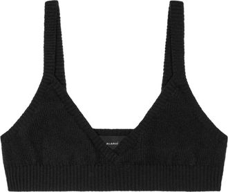 Alanui v-neck cashmere bralette - women - Cashmere - M - Black