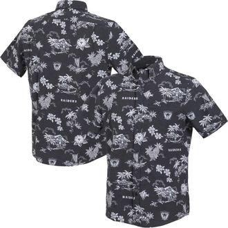 Reyn Spooner Mens Reyn Spooner Black Oakland Raiders Gridiron Classics Throwback Kekai Performance Button-Down Shirt at Nordstrom, Size Xxx-Large