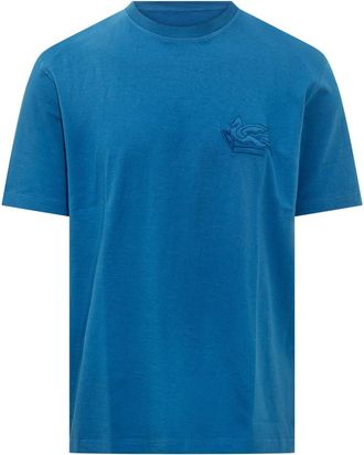 Etro Blue Crew Neck T-Shirt