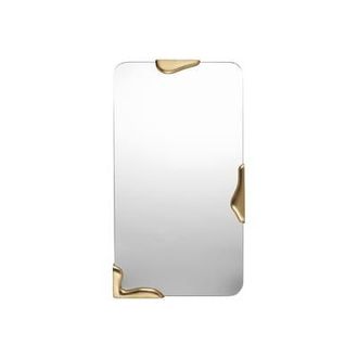 Broste Copenhagen Wall mirror Roberta - Gold - Mirror glass