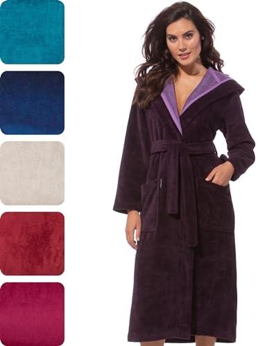 Peignoir Femme Polaire Long Et Chaud Gris Uni - Doux Peignoir