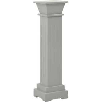 vidaXL Vidaxl - Soporte Plantas Pilar Cuadrado Cl&aacute;sico Gris 17x17x66 Cm Mdf