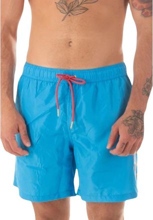 Just Cavalli Mannen Logo Kostuum - Heren - Strandmode - Blauw - 2XL - Polyester - Badmode