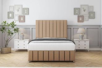 Sloomy California Dumfries Divan Set 2 Drawers-54 Headboard-Footboard in Bronze | Size: Single