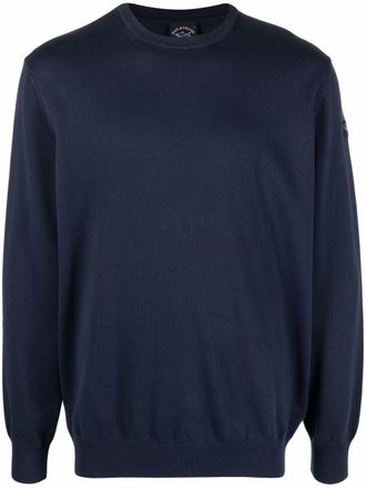 Paul & Shark Maglione girocollo con applicazione - Blu