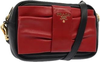 Prada Pre-owned Leather prada-bags - Dames - Vintage Schoudertas - Rood - ONE Size - Leer - Vintage