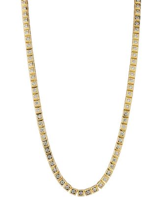 Chloe and Madison Chloe And Madison Jewelry 18K Plated Cz Tennis Necklace