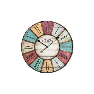 TFA Dostmann Tfa-dostmann 60.3021 Reloj De Mesa O Pared Reloj Mec&aacute;nico C&iacute;rculo Cian, Marfil, Rojo, Amarillo