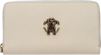 Roberto Cavalli Beige Leather Womens Wallet
