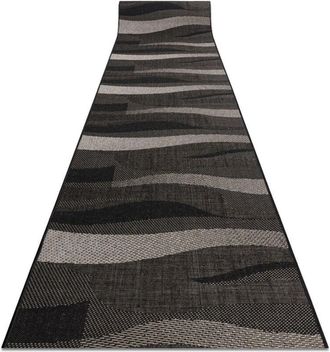 RugsX Rugsx - Runner sizal floorlux design 20212 black / silver 100 cm beige 100x300 cm