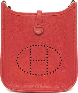 Herm&egrave;s Pre-owned Fabric shoulder-bags - Dames - Vintage Schoudertas - Rood - ONE Size - Vintage