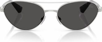 Burberry Grey Oval Ladies Sunglasses BE3165 100587 58