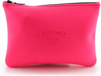 Herm&egrave;s Pink Elastane Pouch (Pre-Owned)