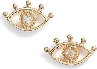 Set & Stones Santorini Diamond Stud Earrings in Gold at Nordstrom