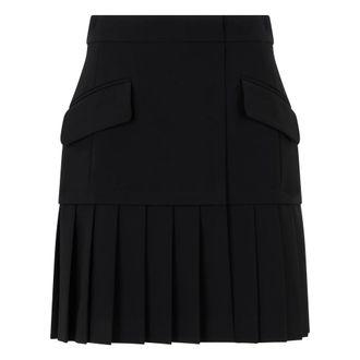 Moschino Short Skirts, female, Black, Size: 2XL Versatile Pleated Dress