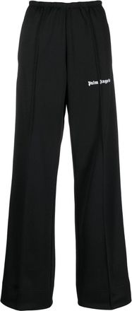 Palm Angels logo-print track pants - women - Cotton/Recycled Polyester - 38 - Black